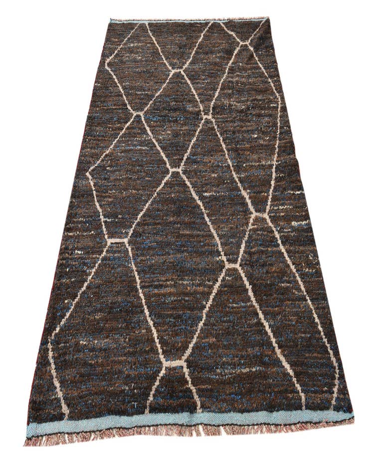 Detail image of  5' 2 x 7' 3  Hand Knotted Moroccan Wool Rug