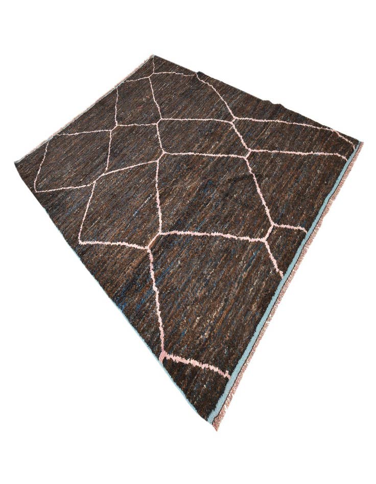 Detail image of  7' 8 x 10' 5  Hand Knotted Moroccan Wool Rug