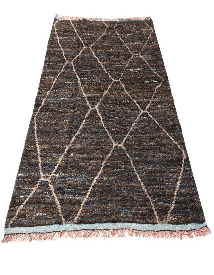 Detail image of  5' 2 x 7' 4  Hand Knotted Moroccan Wool Rug