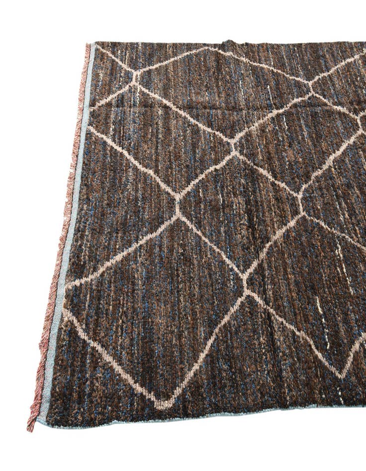 Detail image of  5' 2 x 7' 4  Hand Knotted Moroccan Wool Rug