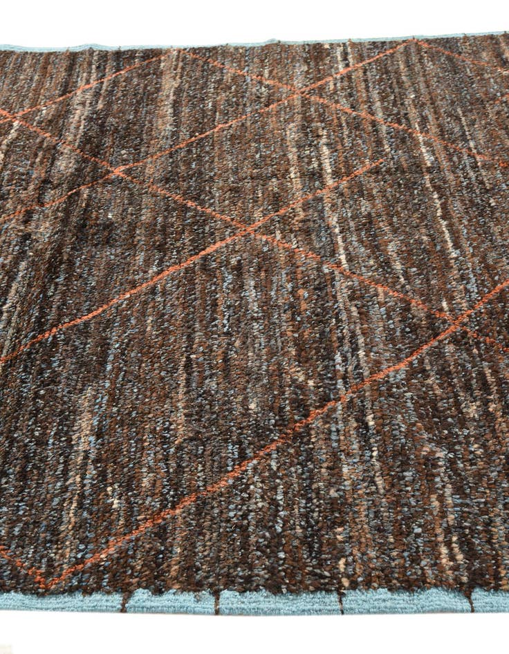 Detail image of  6' x 9' 6  Hand Knotted Moroccan Wool Rug