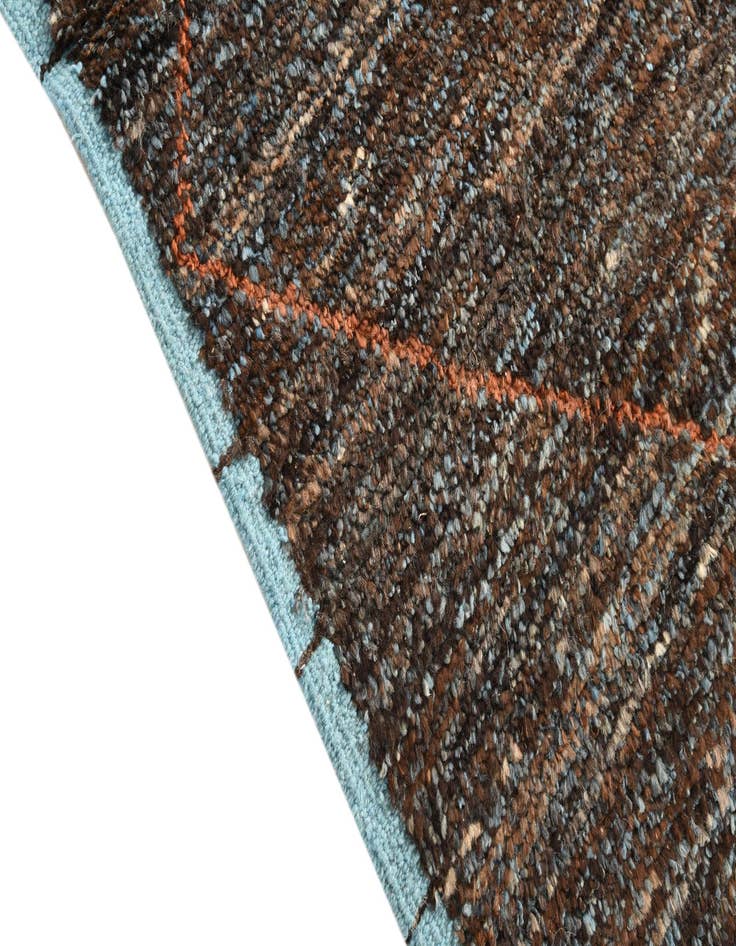 Detail image of  6' x 9' 6  Hand Knotted Moroccan Wool Rug