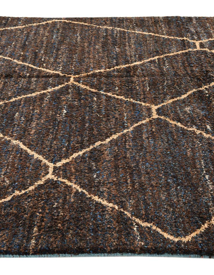 Detail image of  6' 3 x 9' 3  Hand Knotted Moroccan Wool Rug