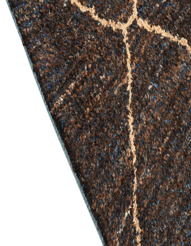 Detail image of  6' 3 x 9' 3  Hand Knotted Moroccan Wool Rug