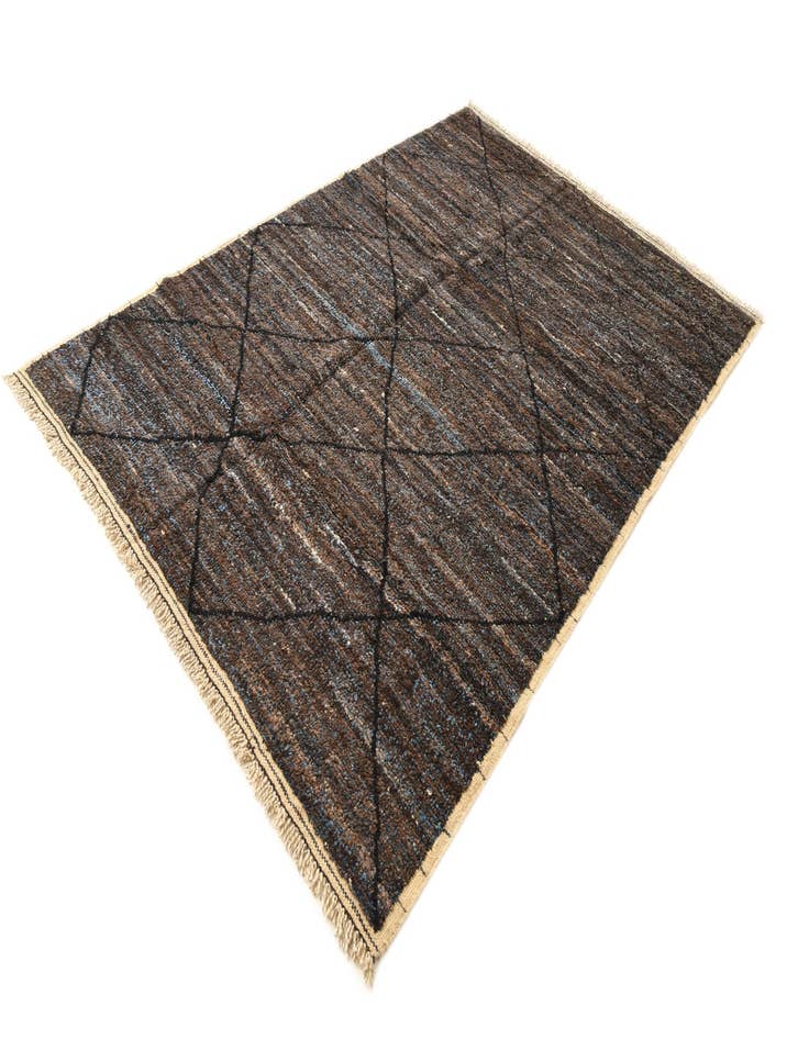 Detail image of  6' 4 x 9' 4  Hand Knotted Moroccan Wool Rug