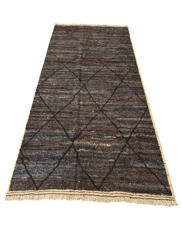 Detail image of  6' 4 x 9' 4  Hand Knotted Moroccan Wool Rug