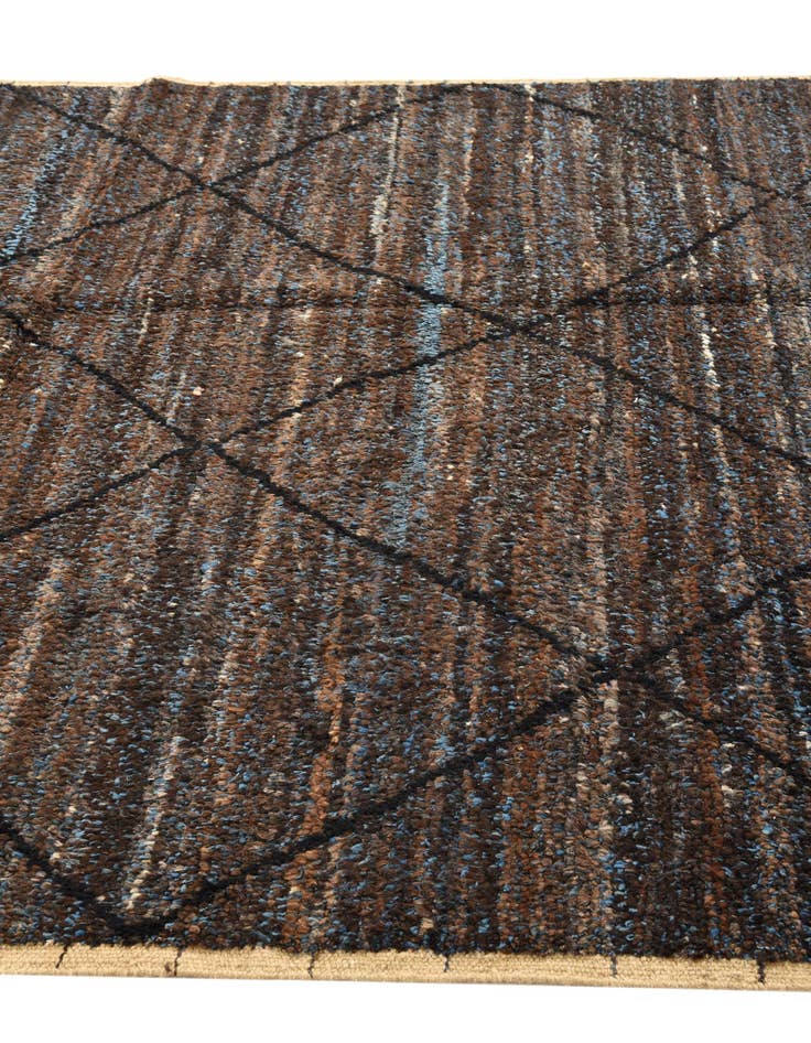 Detail image of  6' 4 x 9' 4  Hand Knotted Moroccan Wool Rug