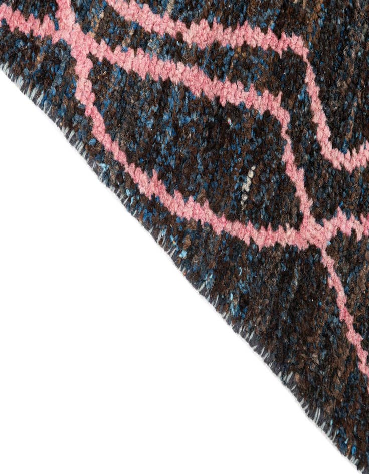 Detail image of  5' 8 x 9'  Hand Knotted Moroccan Wool Rug