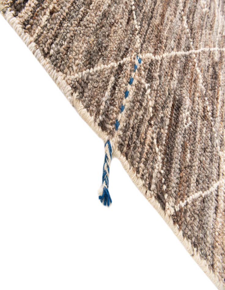 Detail image of  4' 1 x 6' 1  Hand Knotted Moroccan Wool Rug