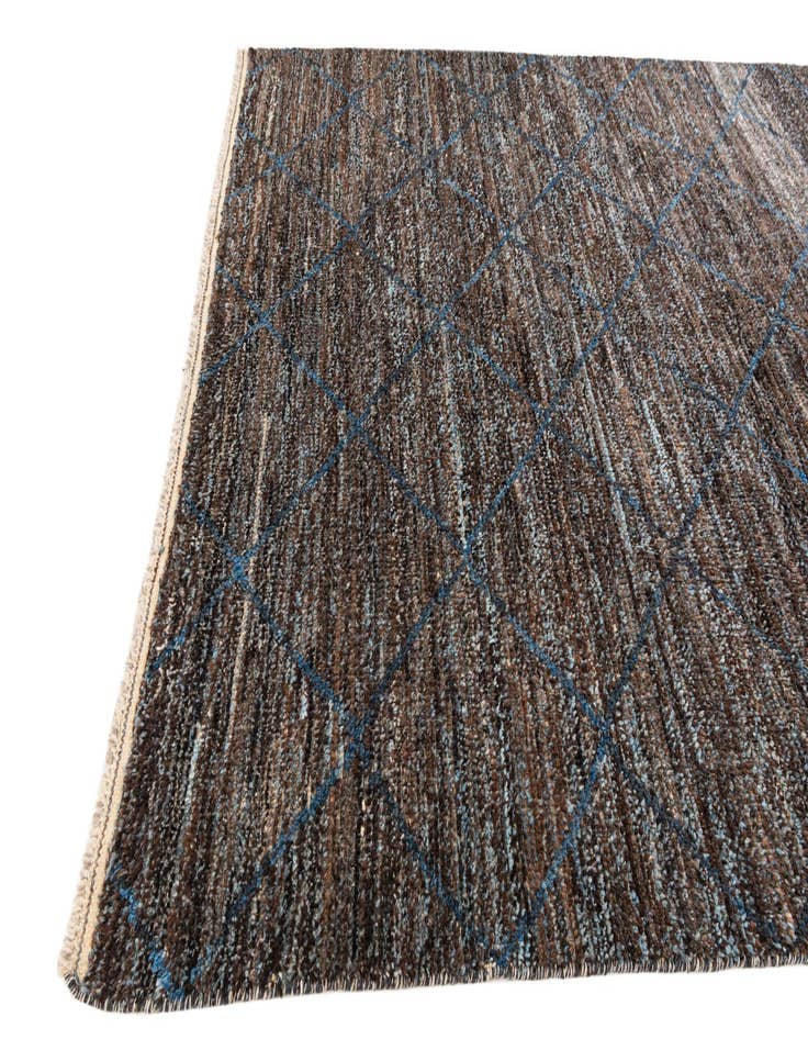 Detail image of  6' 4 x 9' 3  Hand Knotted Moroccan Wool Rug