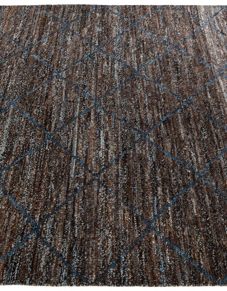 Detail image of  6' 4 x 9' 3  Hand Knotted Moroccan Wool Rug