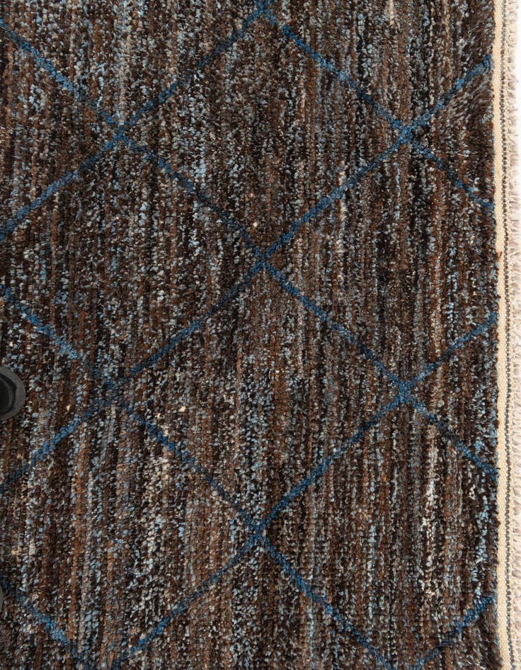 Detail image of  6' 4 x 9' 3  Hand Knotted Moroccan Wool Rug
