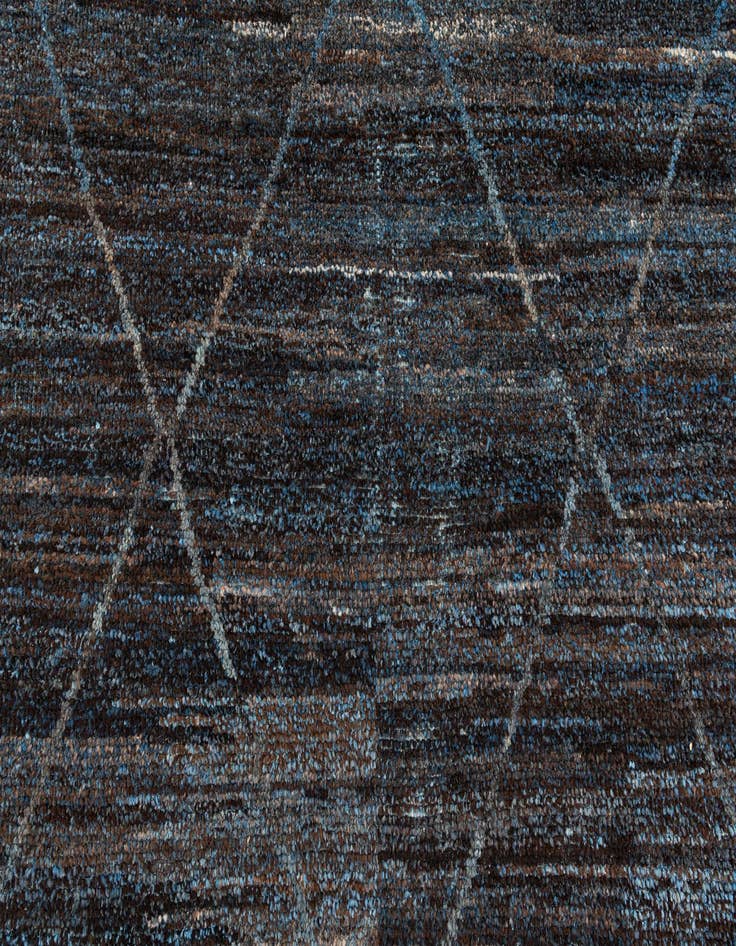 Detail image of  5' 10 x 9' 3  Hand Knotted Moroccan Wool Rug