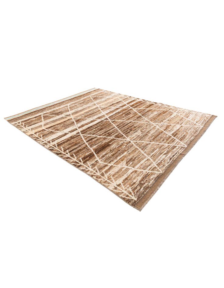 Detail image of  8' x 9' 10  Hand Knotted Moroccan Wool Rug