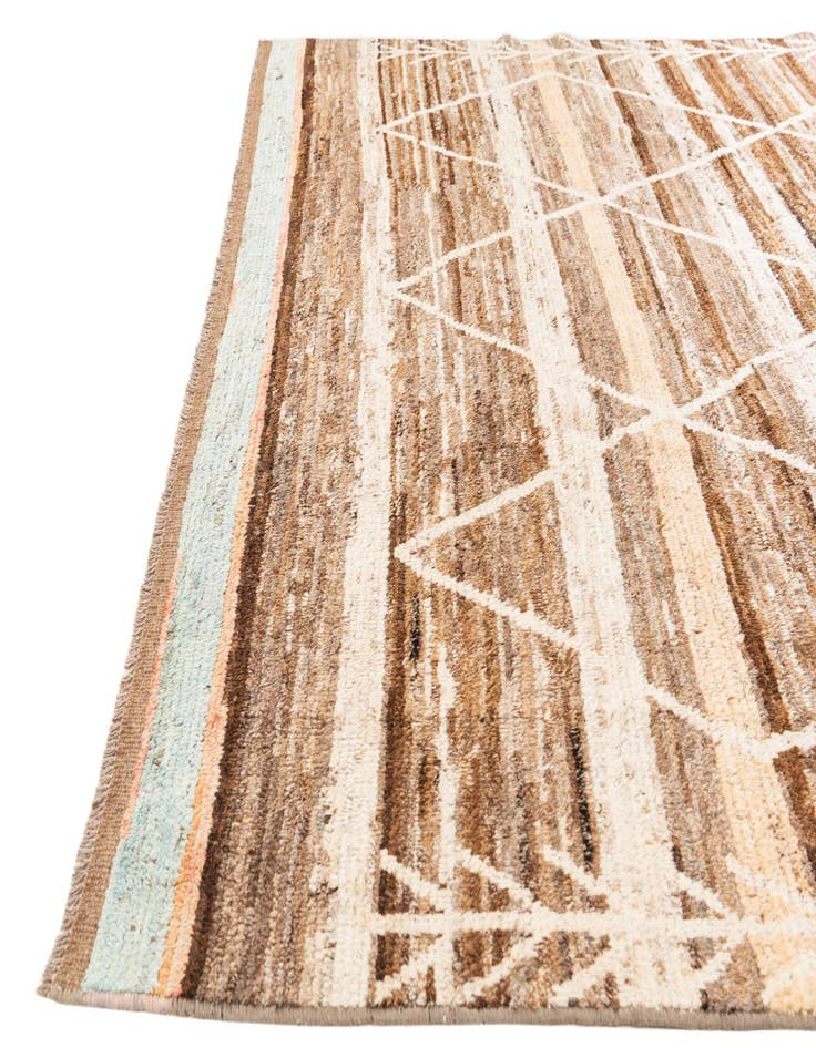 Detail image of  8' x 9' 10  Hand Knotted Moroccan Wool Rug