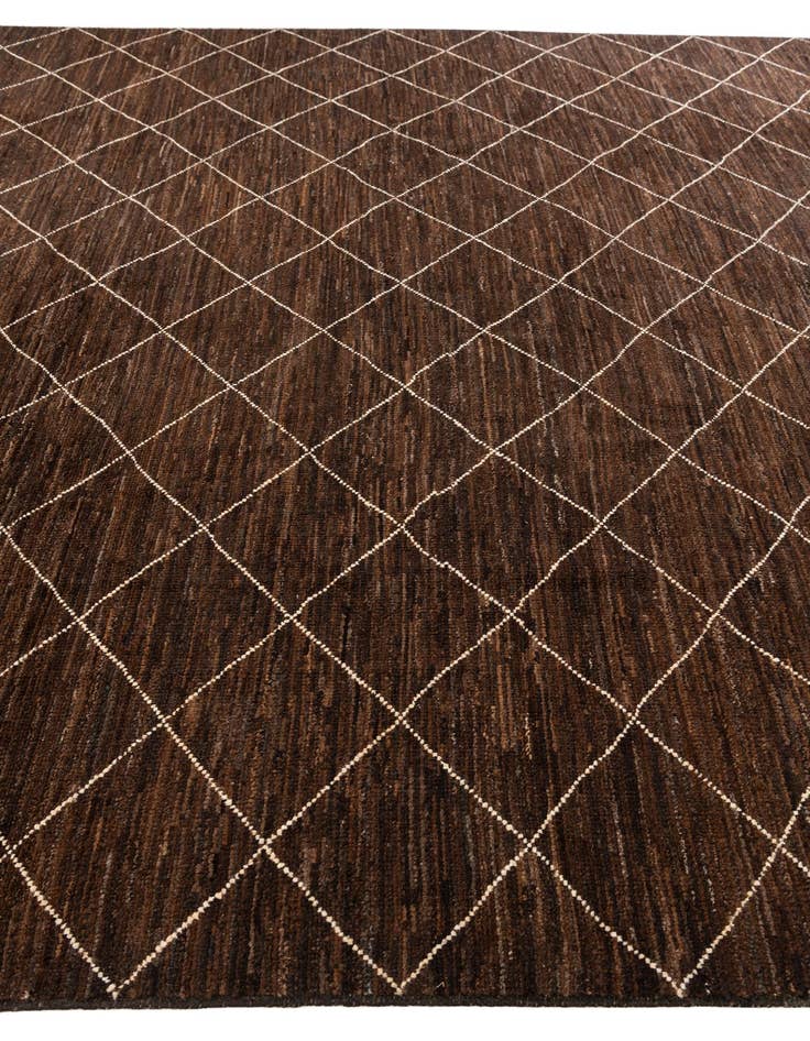 Detail image of  10' x 13'  Hand Knotted Moroccan Wool Rug