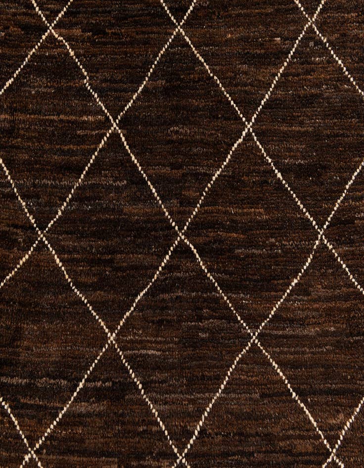 Detail image of  10' x 13'  Hand Knotted Moroccan Wool Rug