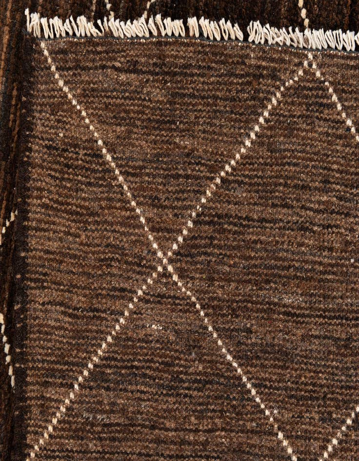 Detail image of  10' x 13'  Hand Knotted Moroccan Wool Rug