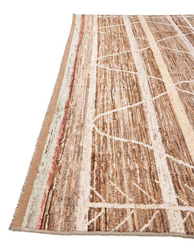 Detail image of  9' 8 x 13' 3  Hand Knotted Moroccan Wool Rug