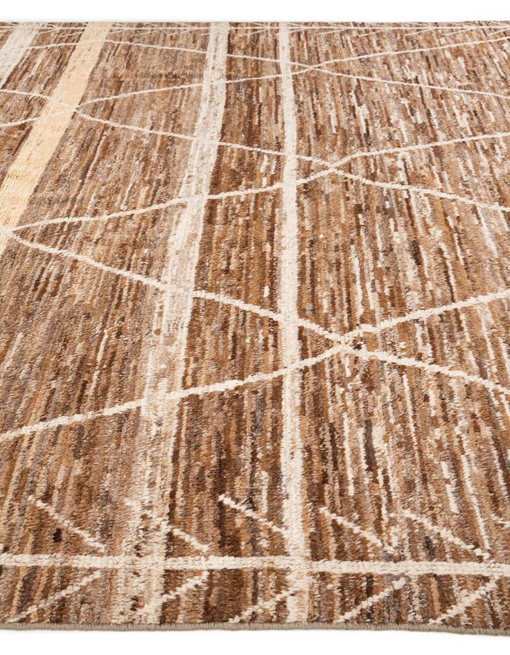 Detail image of  9' 8 x 13' 3  Hand Knotted Moroccan Wool Rug