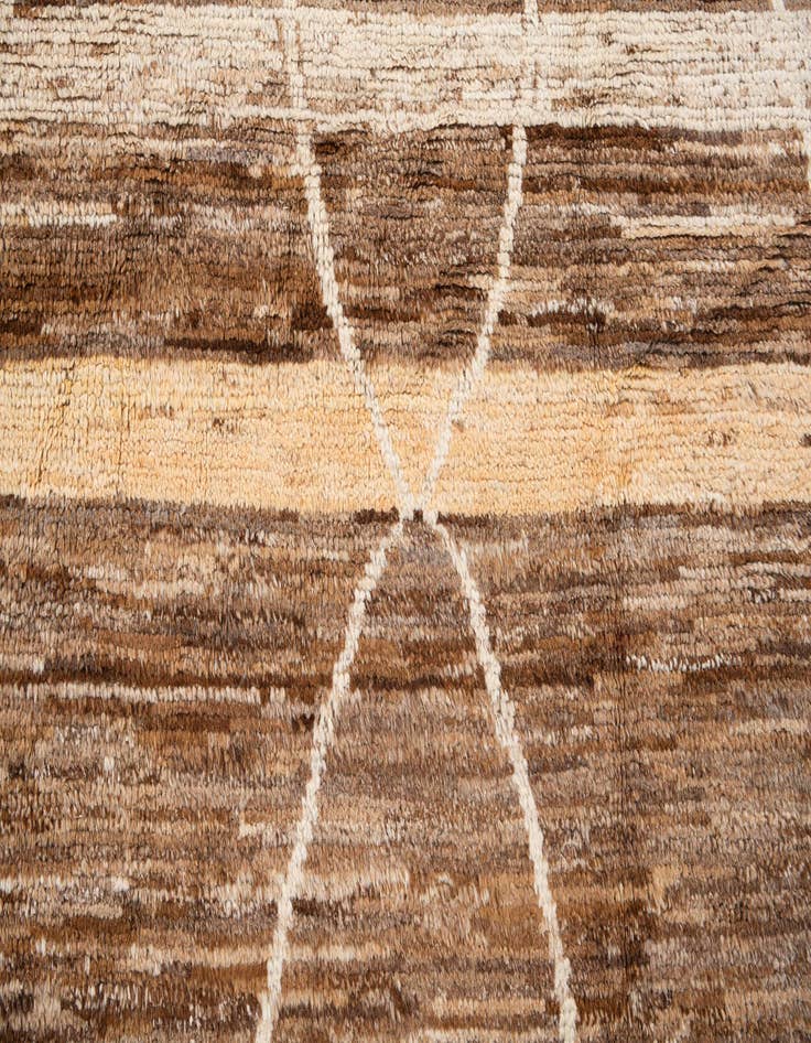 Detail image of  9' 8 x 13' 3  Hand Knotted Moroccan Wool Rug
