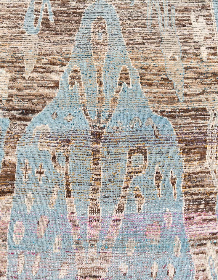 Detail image of  9' x 11' 9  Hand Knotted Moroccan Wool Rug