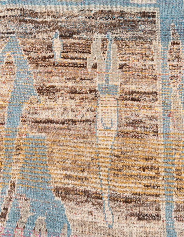Detail image of  9' x 11' 9  Hand Knotted Moroccan Wool Rug