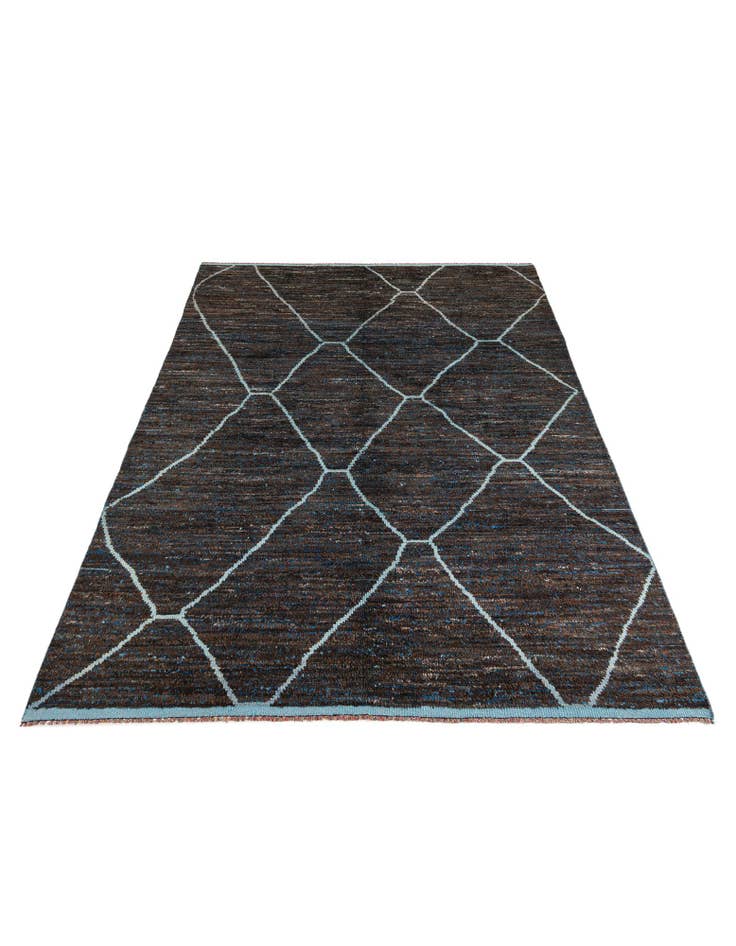 Detail image of  7' 9 x 10' 10  Hand Knotted Moroccan Wool Rug