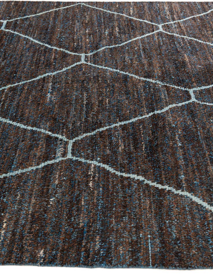Detail image of  7' 9 x 10' 10  Hand Knotted Moroccan Wool Rug