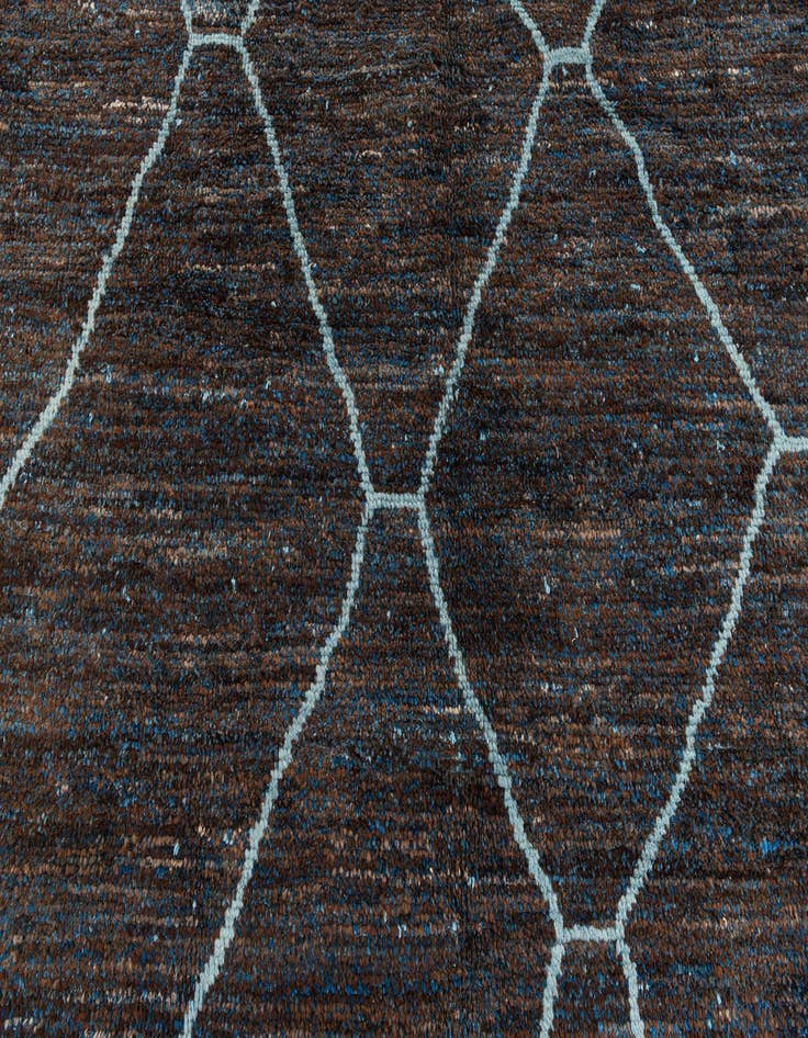 Detail image of  7' 9 x 10' 10  Hand Knotted Moroccan Wool Rug