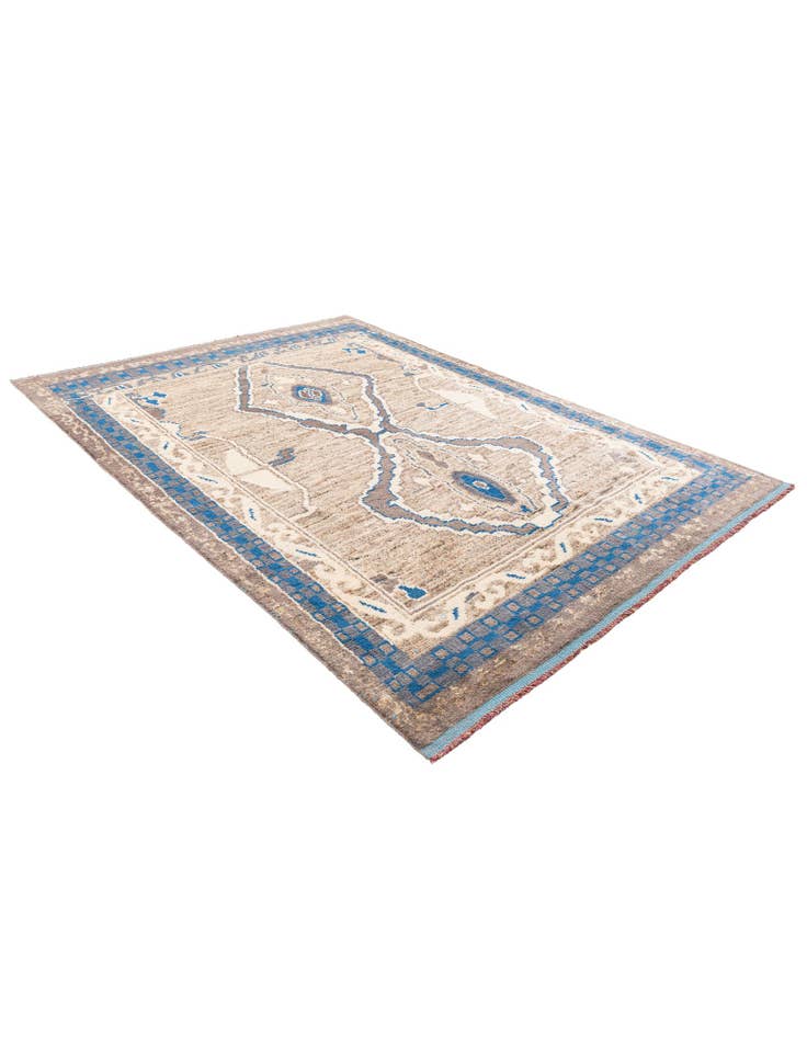 Detail image of  7' 6 x 10' 4  Hand Knotted Moroccan Wool Rug