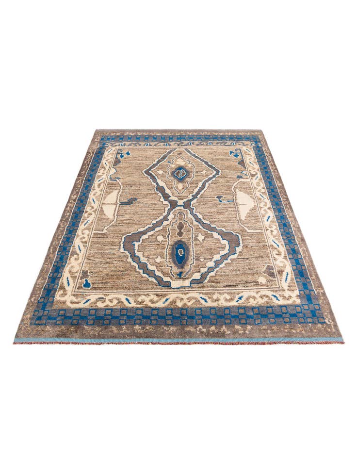 Detail image of  7' 6 x 10' 4  Hand Knotted Moroccan Wool Rug