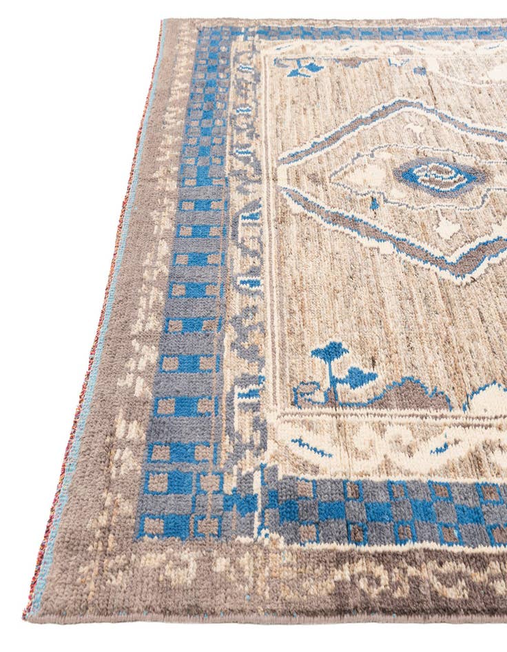 Detail image of  7' 6 x 10' 4  Hand Knotted Moroccan Wool Rug