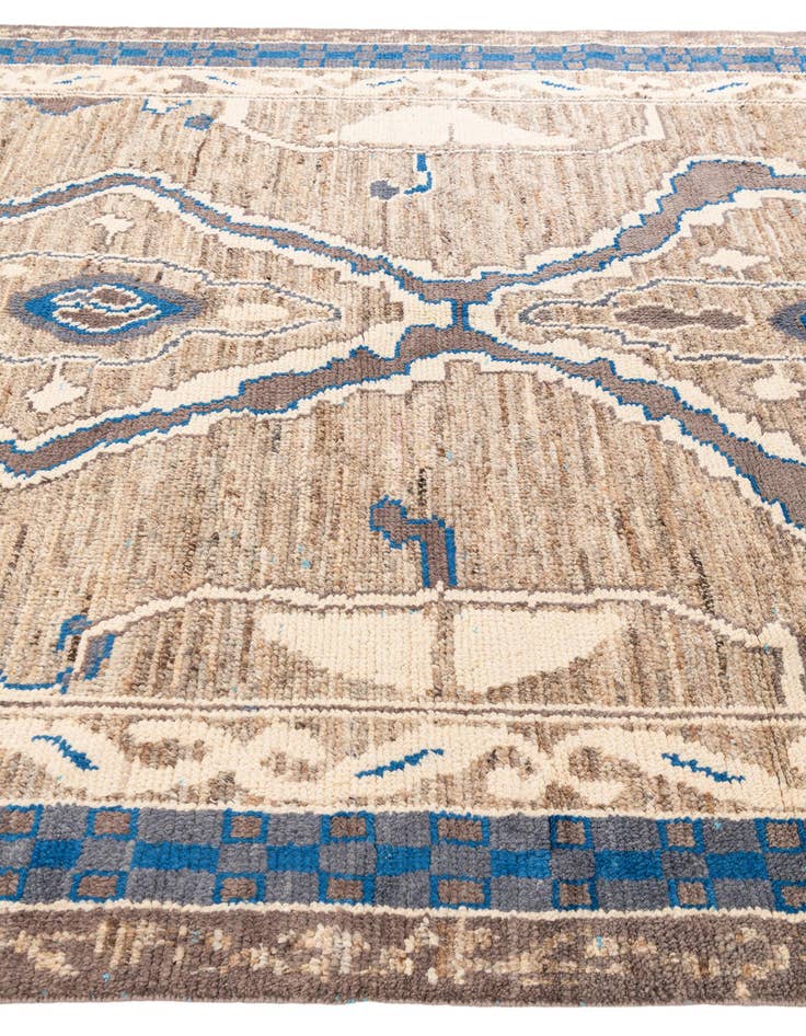 Detail image of  7' 6 x 10' 4  Hand Knotted Moroccan Wool Rug