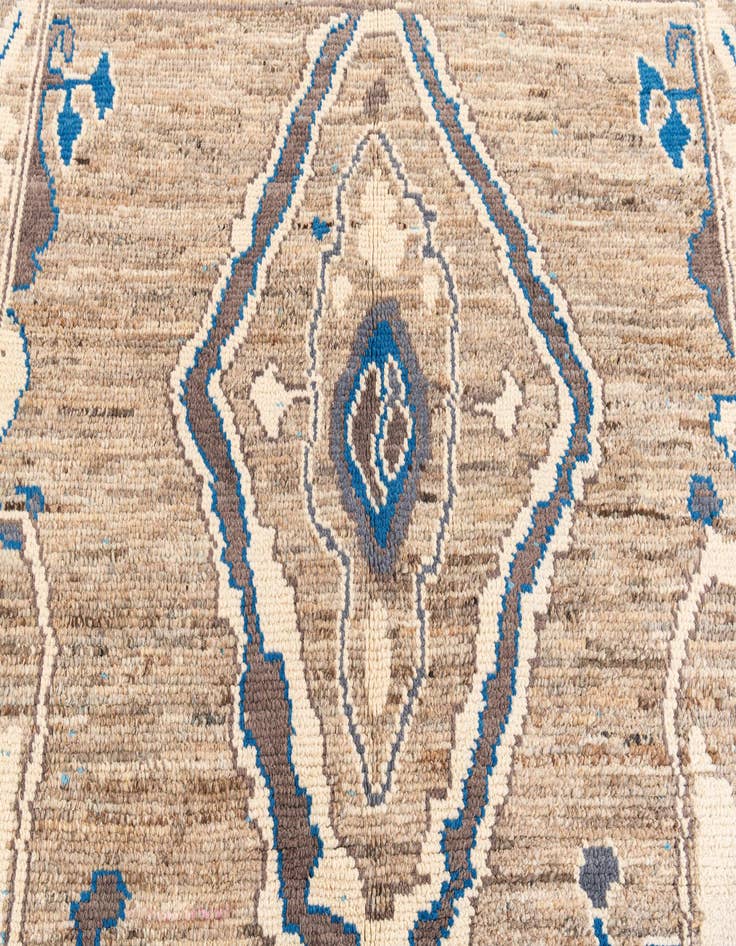 Detail image of  7' 6 x 10' 4  Hand Knotted Moroccan Wool Rug