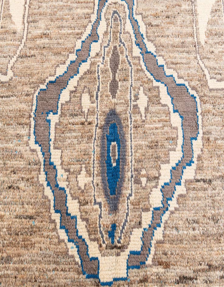 Detail image of  7' 6 x 10' 4  Hand Knotted Moroccan Wool Rug