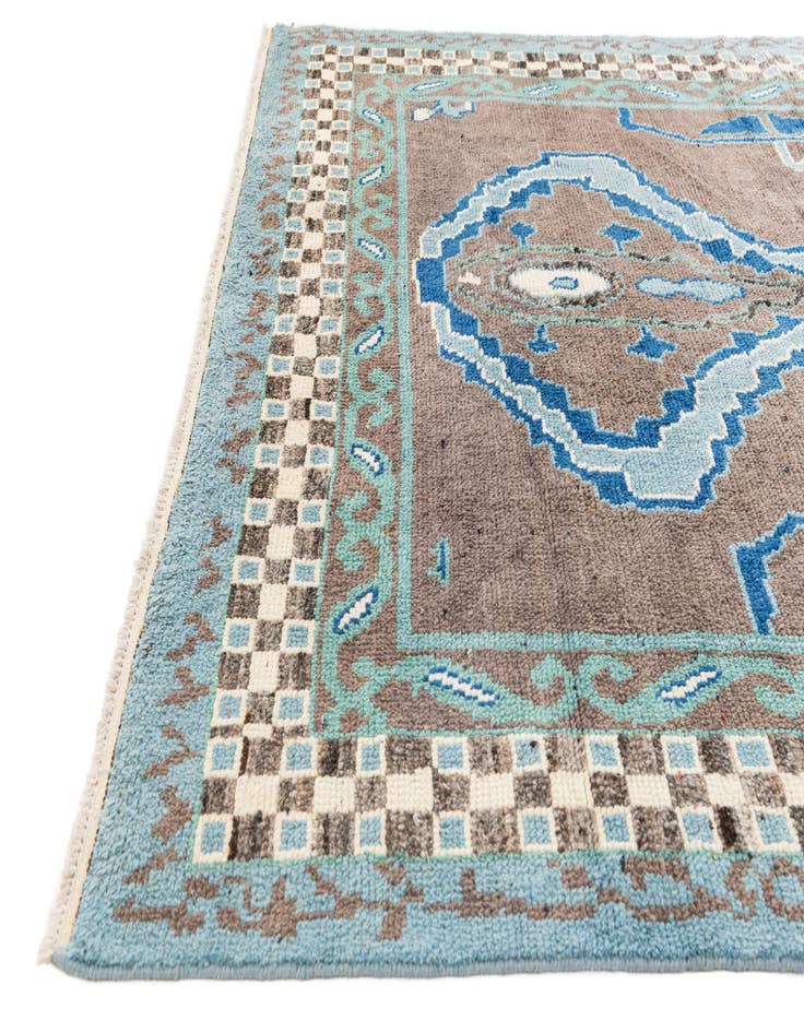 Detail image of  7' 10 x 10' 3  Hand Knotted Moroccan Wool Rug