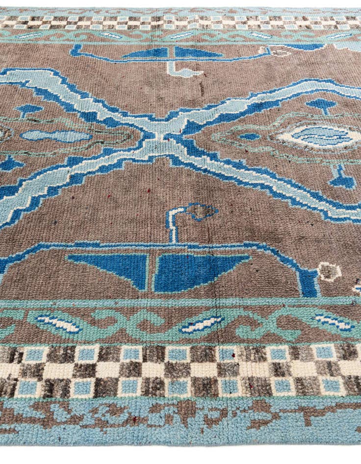 Detail image of  7' 10 x 10' 3  Hand Knotted Moroccan Wool Rug