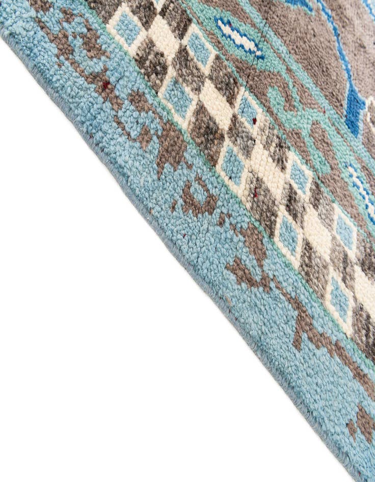 Detail image of  7' 10 x 10' 3  Hand Knotted Moroccan Wool Rug