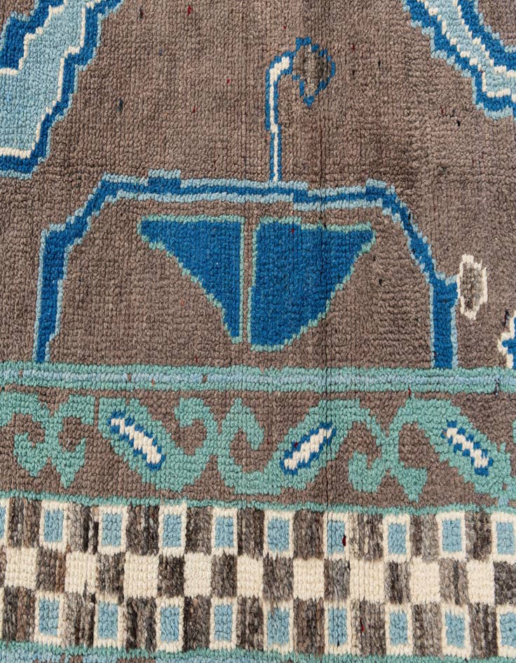 Detail image of  7' 10 x 10' 3  Hand Knotted Moroccan Wool Rug
