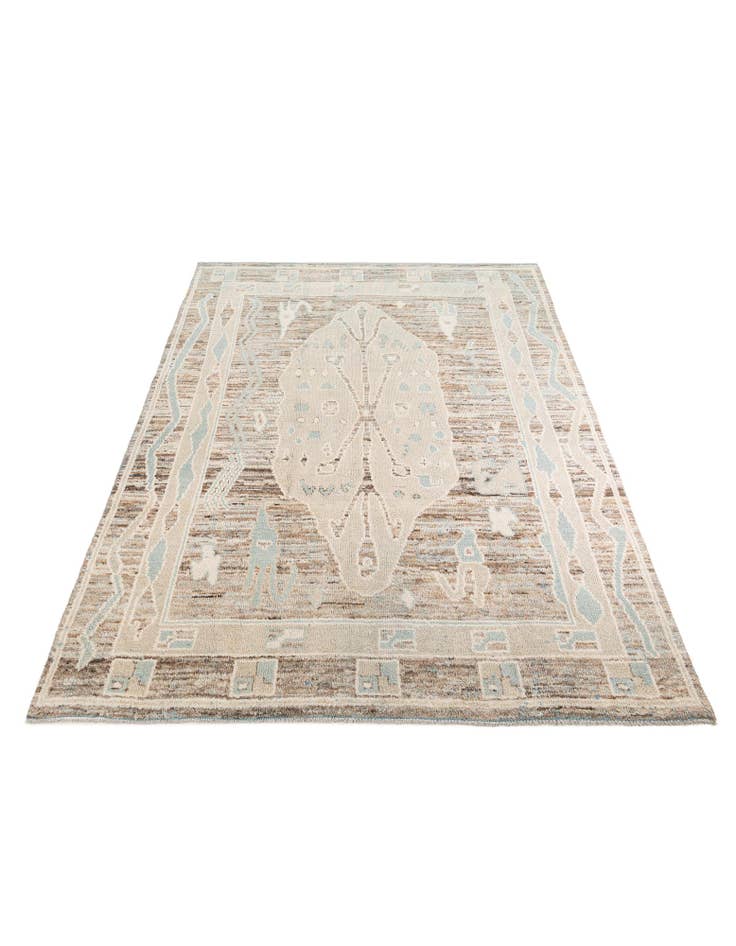 Detail image of  8' 5 x 12'  Hand Knotted Moroccan Wool Rug