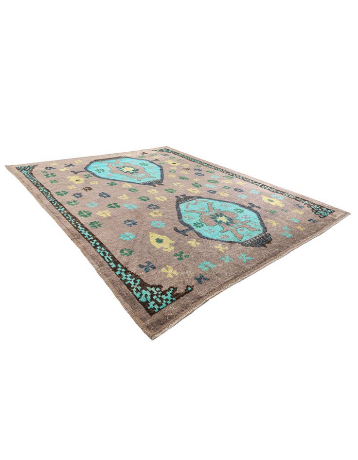 Detail image of  9' 9 x 12'  Hand Knotted Moroccan Wool Rug