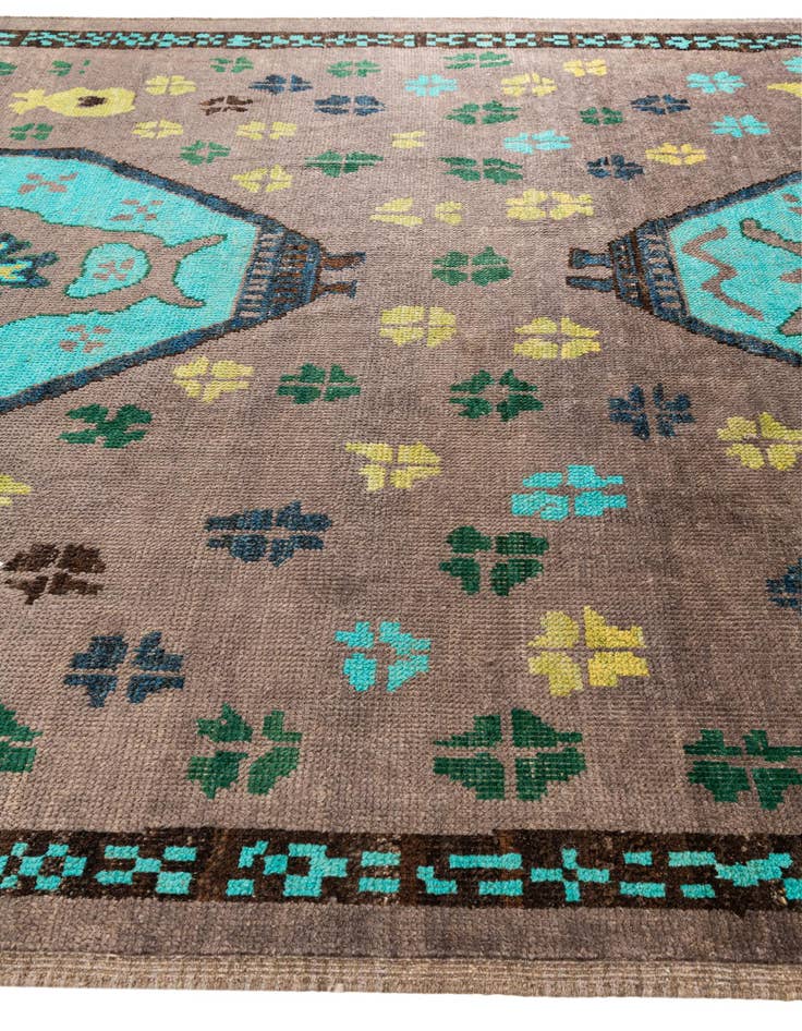 Detail image of  9' 9 x 12'  Hand Knotted Moroccan Wool Rug