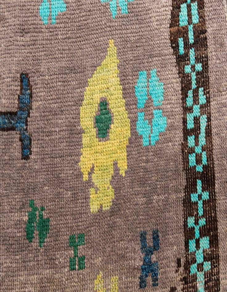 Detail image of  9' 9 x 12'  Hand Knotted Moroccan Wool Rug