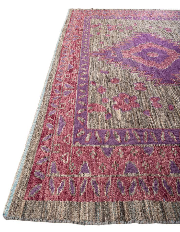 Detail image of  9' 5 x 14' 2  Hand Knotted Moroccan Wool Rug