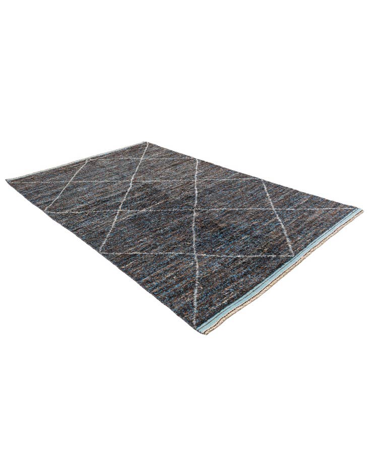 Detail image of  5' 10 x 9' 4  Hand Knotted Moroccan Wool Rug