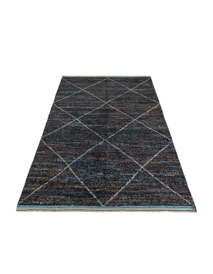 Detail image of  5' 10 x 9' 4  Hand Knotted Moroccan Wool Rug