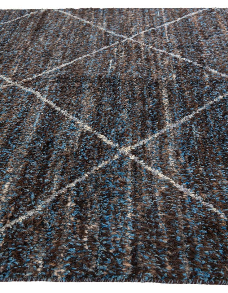 Detail image of  5' 10 x 9' 4  Hand Knotted Moroccan Wool Rug