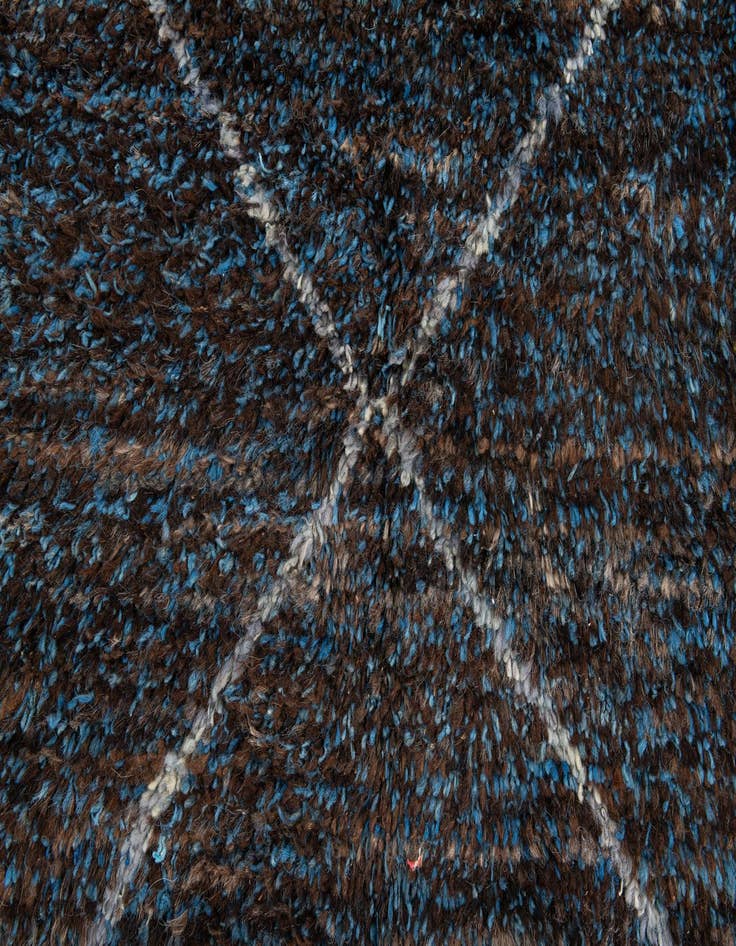 Detail image of  5' 10 x 9' 4  Hand Knotted Moroccan Wool Rug