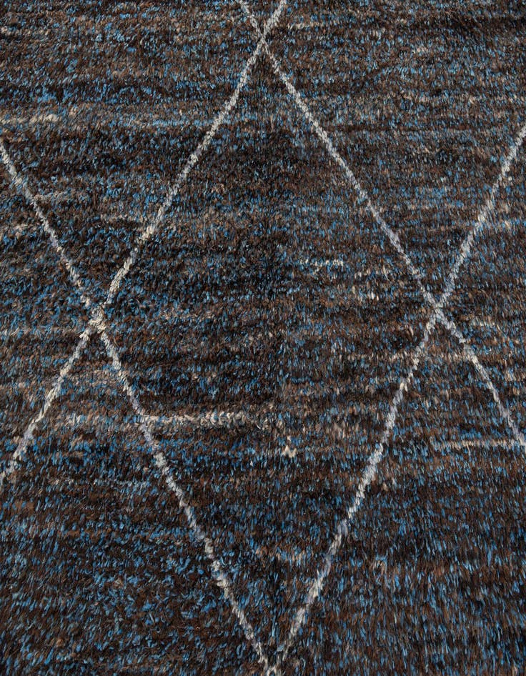 Detail image of  5' 10 x 9' 4  Hand Knotted Moroccan Wool Rug
